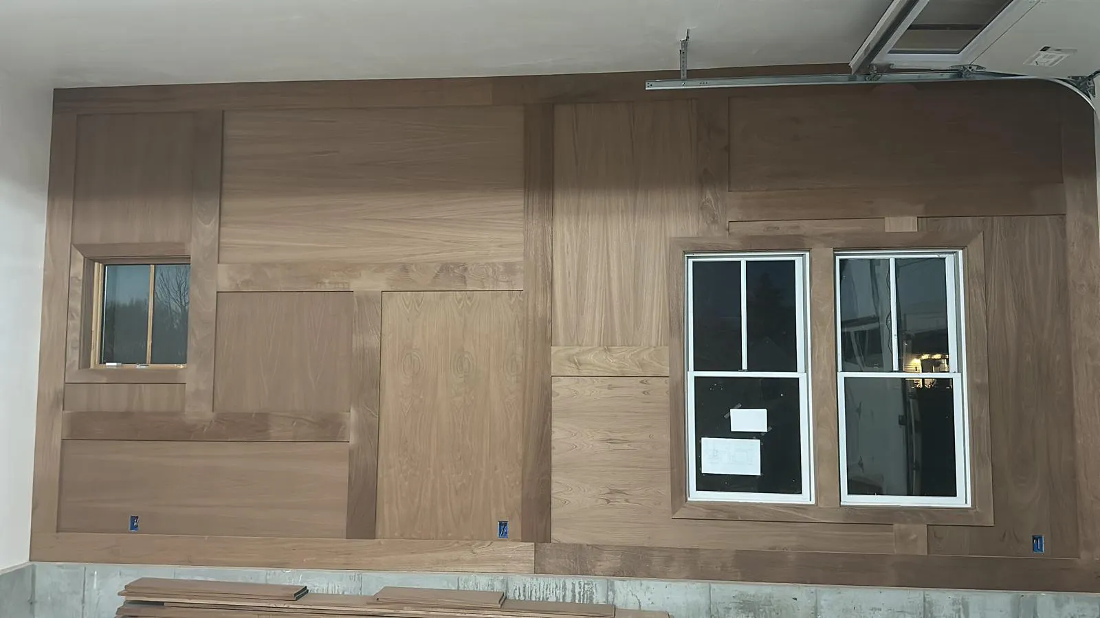 Modern wainscoting installation in a New England home